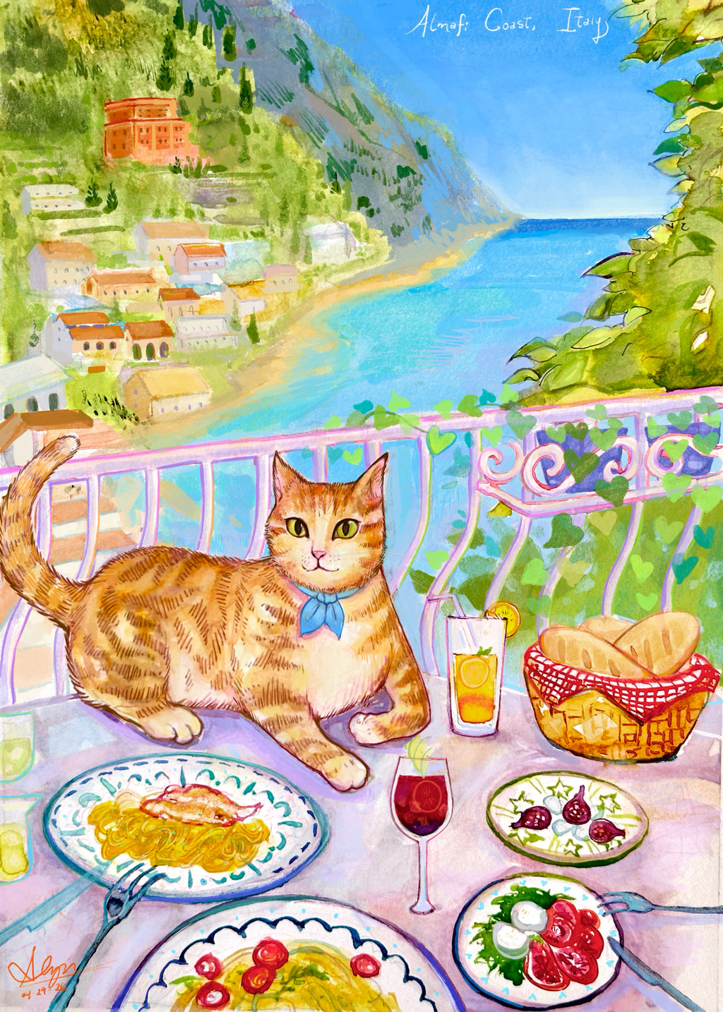 Orange Tabby Print 5x7"