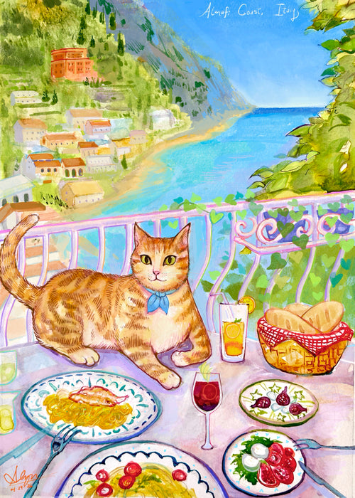 Orange Tabby Print 5x7"