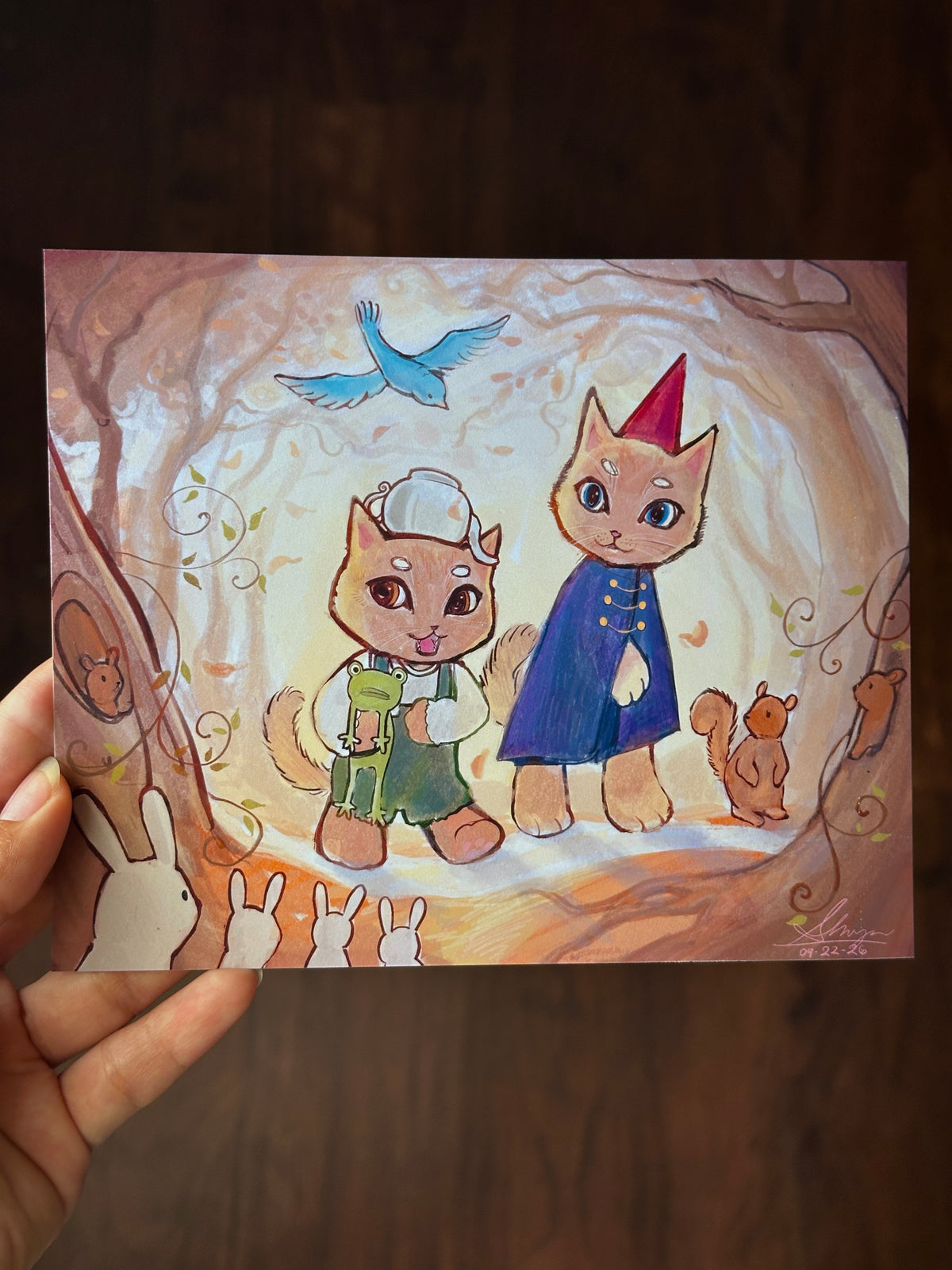Strolling through the Woods Art Print