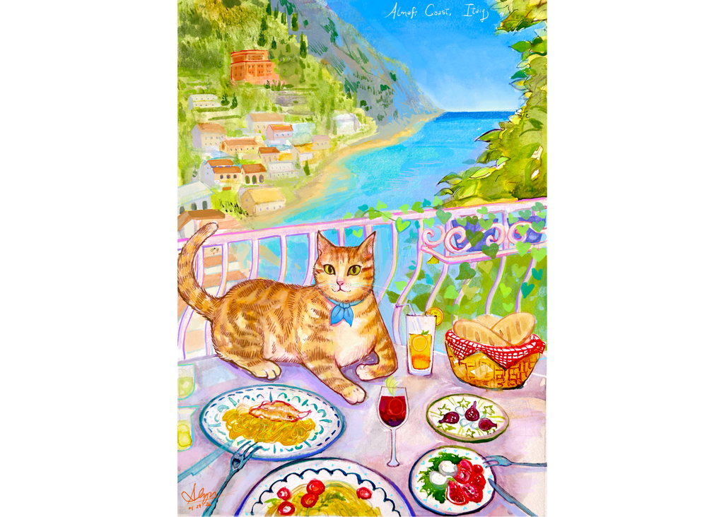 Orange Tabby Print 5x7"